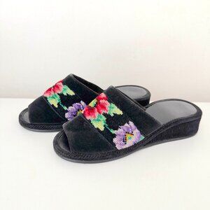 Feiler Women Black Heeled Slippers